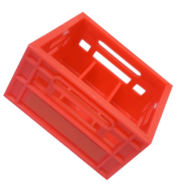 Miniatyrölkorg Modell Plast Dollhouse Öllåda Lätt konstgjord miniölfodral Hemmabar Dekor Röd