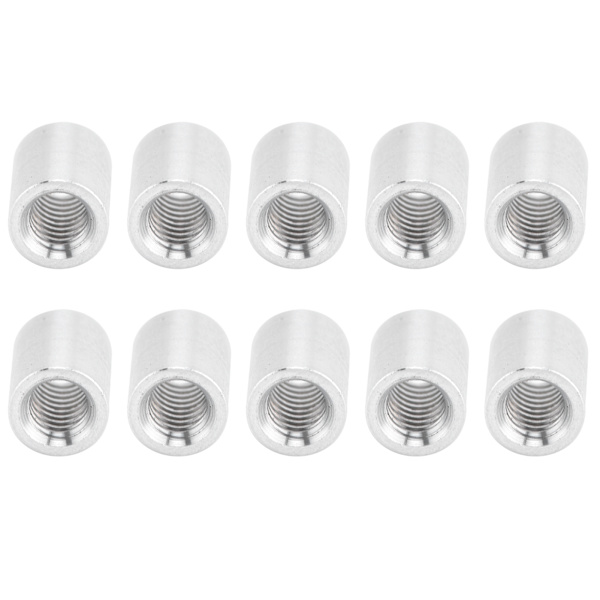 10 stk Runde fritstående aluminiumlegerings indvendige gevind søjler Forbindelseskolonne afstandsholder M4x0,7mm Længde 9mm