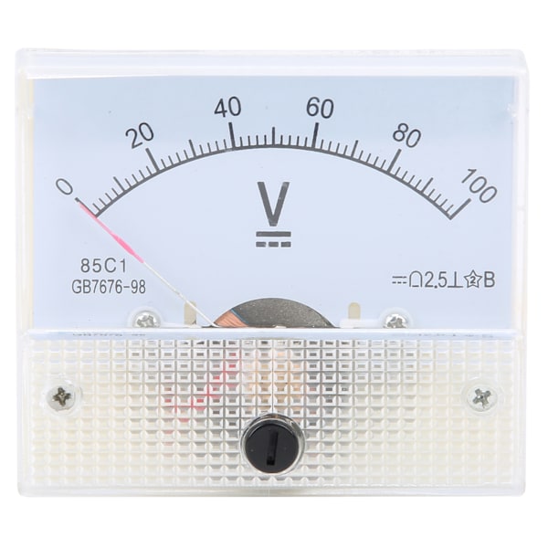 Pekerinstrument DC Voltmeter Panel Volt Spenningsmåler 85C1 DC 0~100V