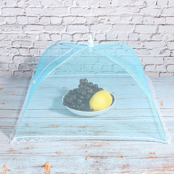 2 kpl Irrotettava Pesuverkko Ruokakatos Telttatyypin Taittuva Ruokavarjo Keittiötarvikkeet 43x43cm