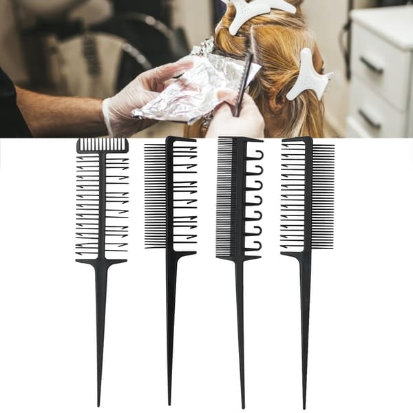Professionel Frisør Kam Sæt Hårfarvning Dying Highlight Salon Barber Tool