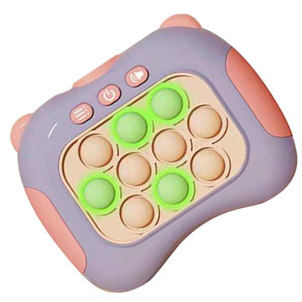 Quick Push Bubbles Spelleksak Pedagogisk dekompression Light Up Pop Pusselleksak för vuxna Barn Äldre Taro Lila