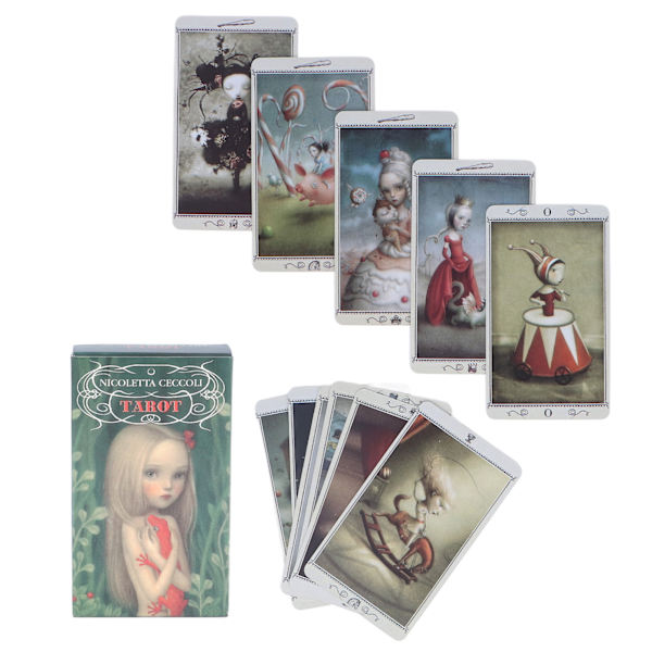 78 kortin Tarot-pakka, päällystetty paperi, englanninkielinen, mini-tarot-kortit, lautapelikäyttöön