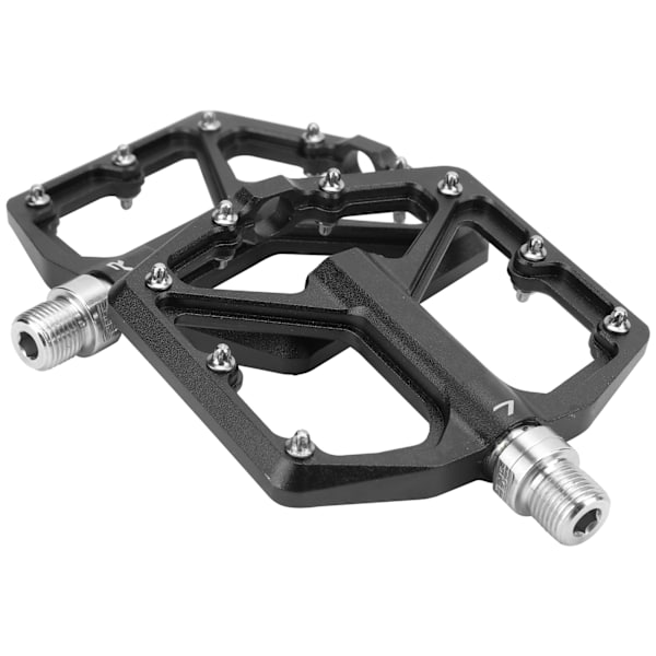 1 par ZTTO mountainbikepedaler Aluminiumlegering Skridsikker cykelplatform flade pedaler (sort)