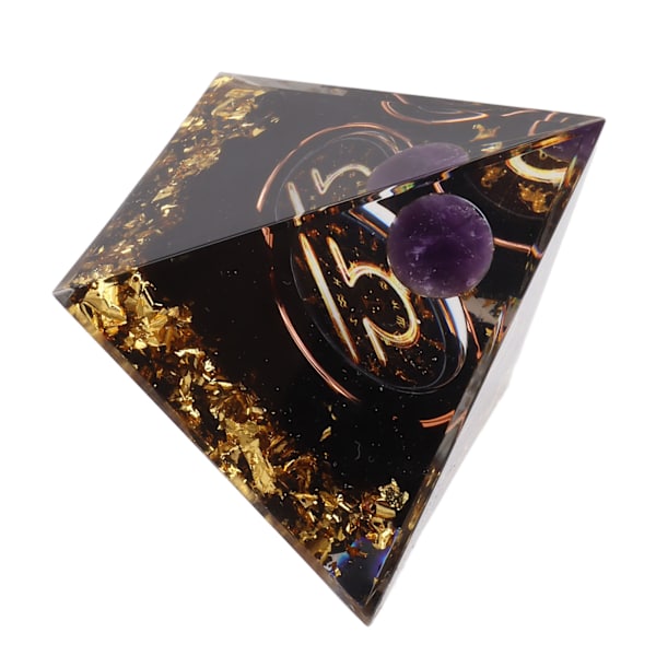 5 cm orgonitpyramid för positiv energiläkning Kristallpyramidmeditation Orgonitpyramider Chakra Zodiac Energy Generator Vågen