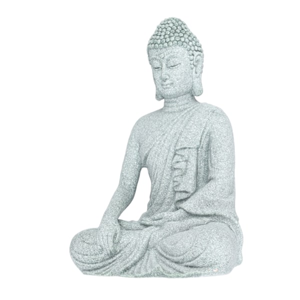 Liten Buddha Dekorasjon Utsøkt Håndverk Grønn Sandstein Buddha Ornamenter for Akvarium Zen Sittende Buddha