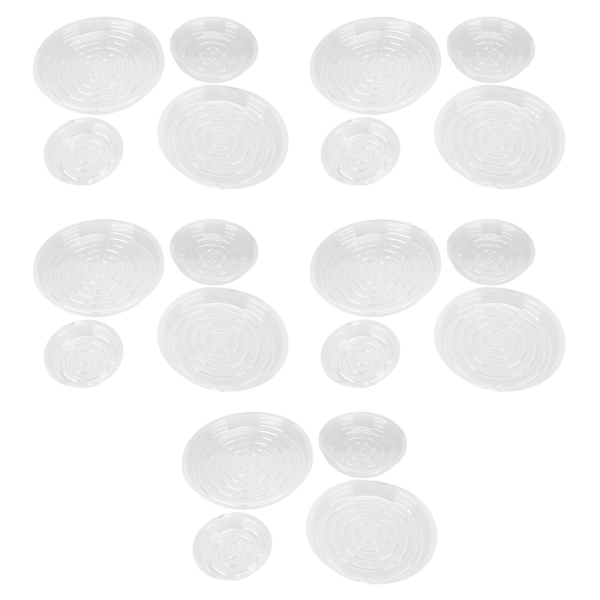 20st växtfatbricka 6in 8in 10in 12in Heavy Duty Plast Klar blomkruka Droppbricka för inomhus utomhus