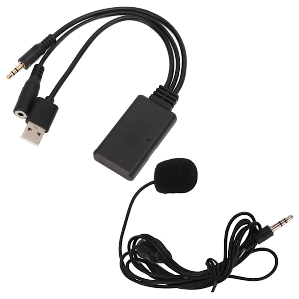 Auton Bluetooth 5.0 Langaton Moduuli 1,5 m Kaapeli Handsfree Mikrofoni Autoille AUX IN Portti