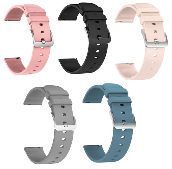 Smartklokke-armbånd med 2 x 20 mm stift Rosa pink