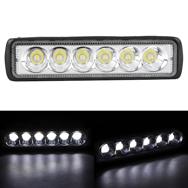 18W 6500K 1800LM 6LED Työvalolista Vedenkestävä Auto Moottoripyörä Ajovalo Off-Roadiin