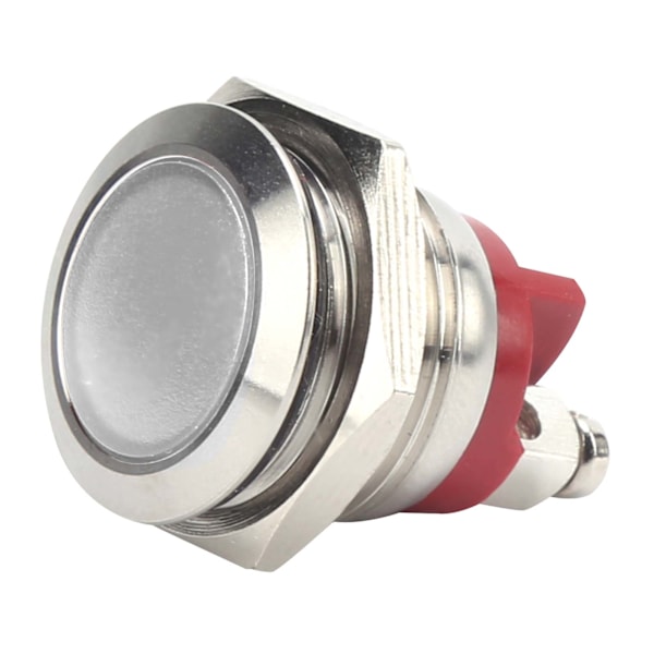 0,6 tum LED-indikator Bright Signal Light Flame Retardant Base IP66 Vattentät Universal (Vit)
