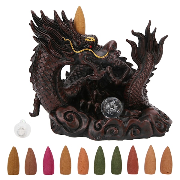 Distinct Dragon Shape Backflow Incense Burner Holder Decorative Home Decor