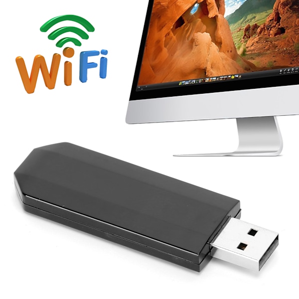 AC-811 Trådløst nettverkskort USB WiFi-adapter 600MBPS 2.4G/5G Dobbel båndstøtte for 802.11ac/a/b/g/n