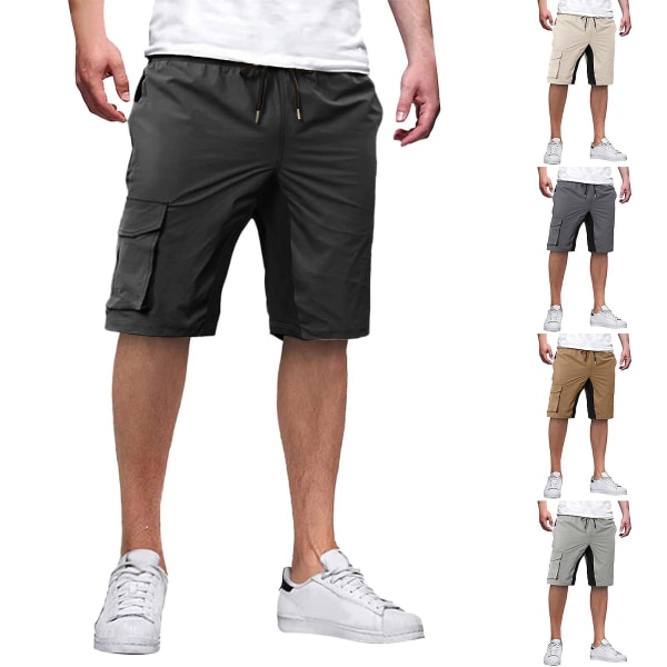 Casual shorts för män benvit XXL