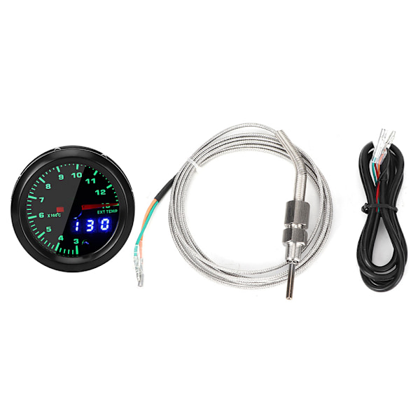 2-tums Universal Avgastemperaturmätare med Digital LED-Display