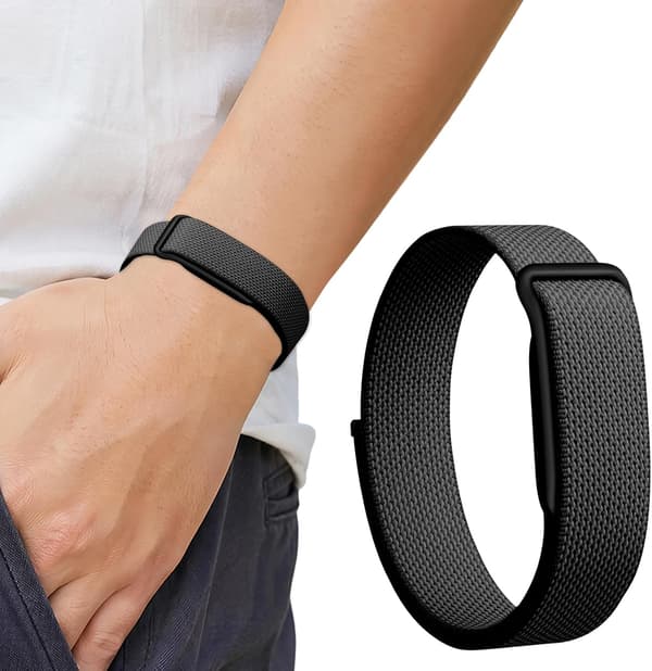 Urrem til Google Fitbit Air, vævet nylon erstatningsrem 2-pak Pink