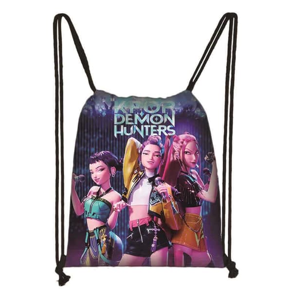 KPop Demon Hunters Huntrix Dragskoväskor Sport Ryggsäck Gym A16