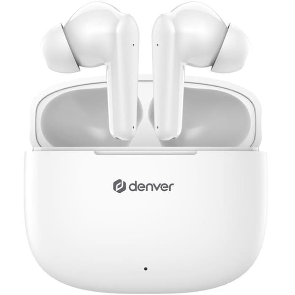 DENVER TWE48W Langaton Bluetooth-kuuloke latauskotelolla Vit True Wireless Stereo (TWS)