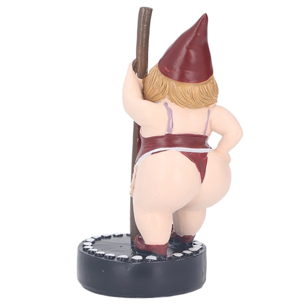 Pole Dancing Gnome-statue Dekorativ realistisk harpiks Pole Dancer Gnome-statue for hager