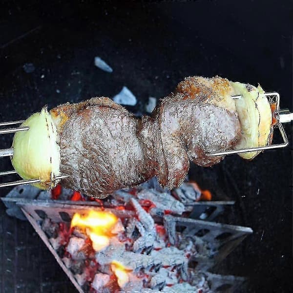 2 stk. fødevaregodkendte grillgafler roterende grilltilbehør