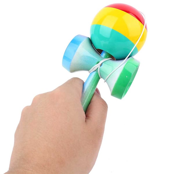 Japansk traditionell leksak trämålad boll Kendama barnsportspel