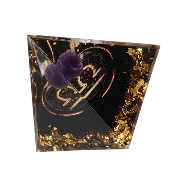 5 cm orgonitpyramid för positiv energiläkning Kristallpyramidmeditation Orgonitpyramider Chakra Zodiac Energy Generator Vågen