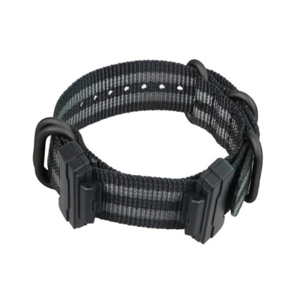 NATO-urrem til Casio GShock GA110/DW5600, Nylon, Sort, 28cm, Åndbar