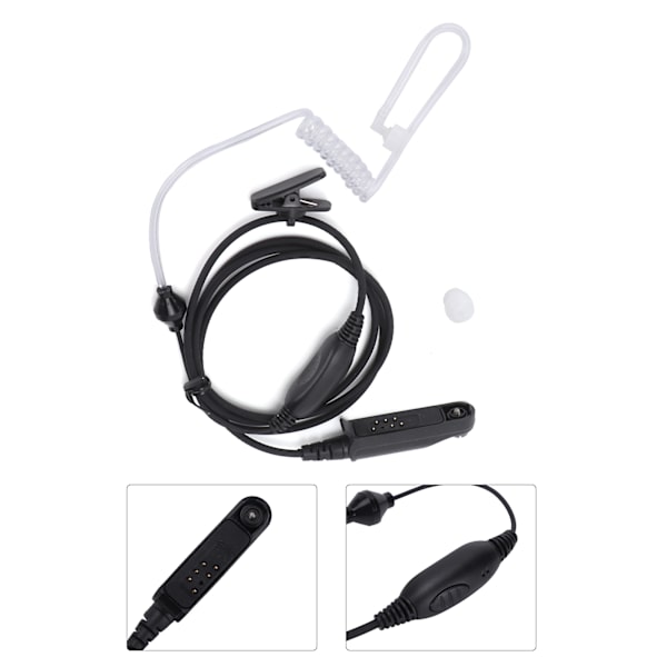 Övervakning Akustisk Luftrör Öronsnäcka Headset Hals PTT Mic för UV9R Plus BF9700 BFA58