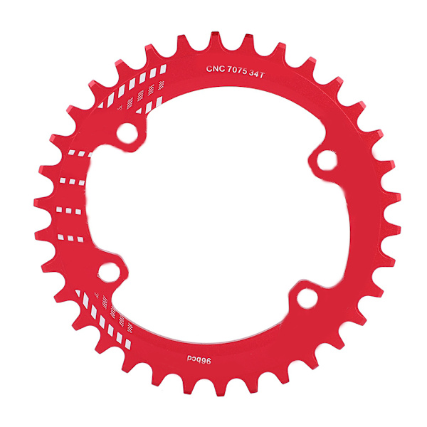 BCD 96MM smal bred kjedeplate Enkel kjedeplate for M6000 M7000 M8000 (Rød 34T)