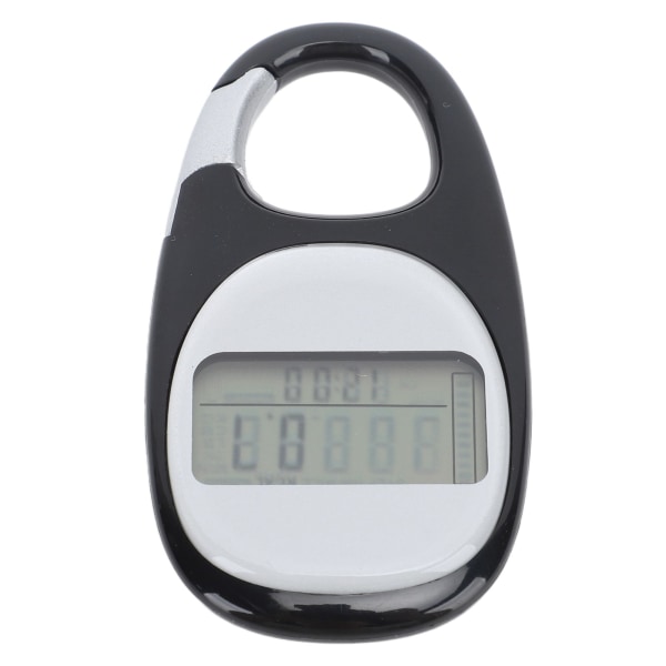 Walking Stegrækker Multifunktionel Memory Clip On Trin Tæller til Rejser Bjergbestigning Sport Sort