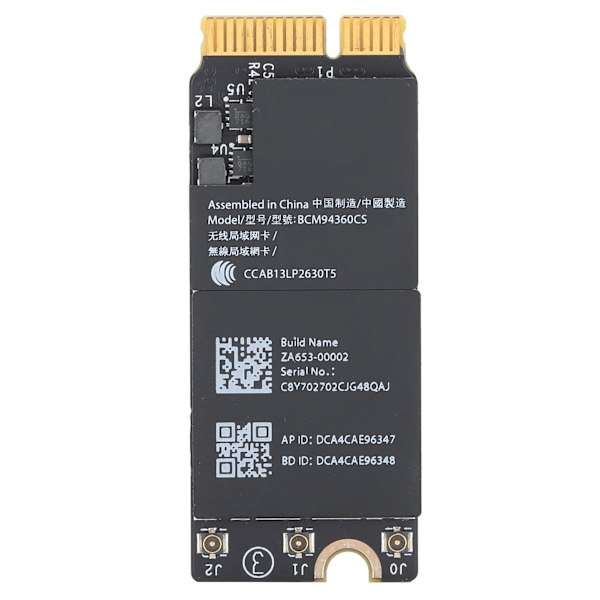 Trådlöst nätverkskort Gigabit Bluetooth 4.0 för OS X-bärbar dator Pro A1425 A1502 A1398 BCM94360CS