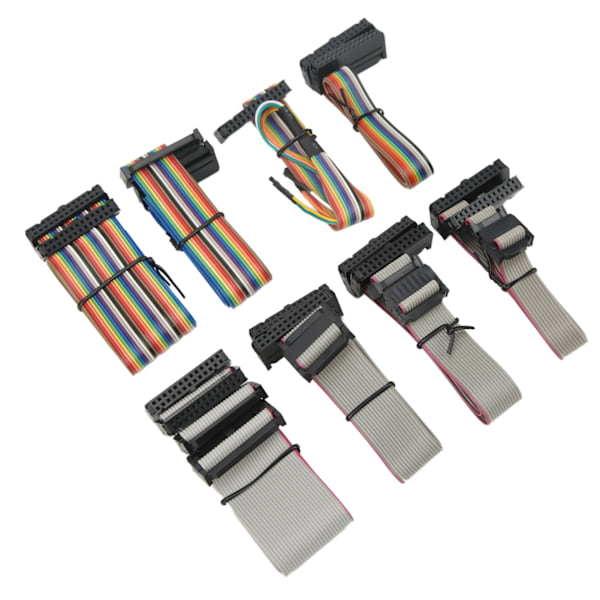 8 stk. ECU Programmer Chip Tuning Tool Fuldt Kabel Sæt Slidstærkt Stabil Ydeevne til KTAG V7.020 V2.25 Rød PCB