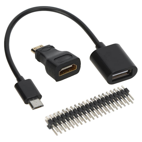 Mini HD til HD-adapter Micro USB til USB hunn strømledning 40P for Raspberry Pi Zero Pin Kit