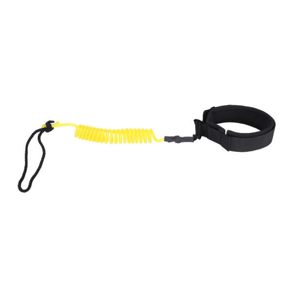 Stand Up Paddle Board Coiled Spring Leg Foot Rope Surfing Leash til Surfboard (gul)