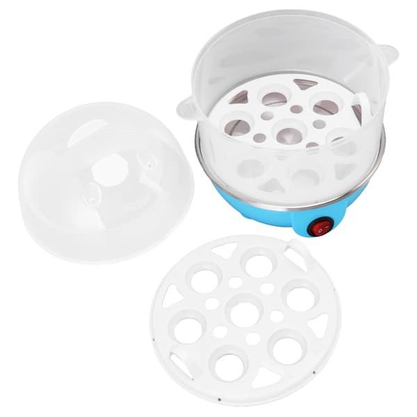 Home Egg Cooker 350W 2 Layers 14 Eggs At A Time Automatic Shut-off Safe Durable PP Egg Pan With Measuring Cup for Home