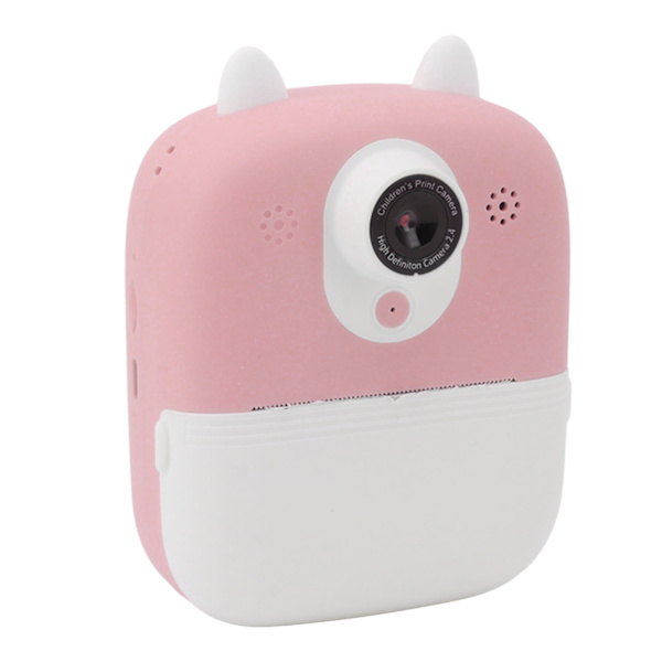 Instant Camera 2.4in HD Kids Digital Instant Camera Dual Lens Instant Print Digitalkamera för hemresor Rosa