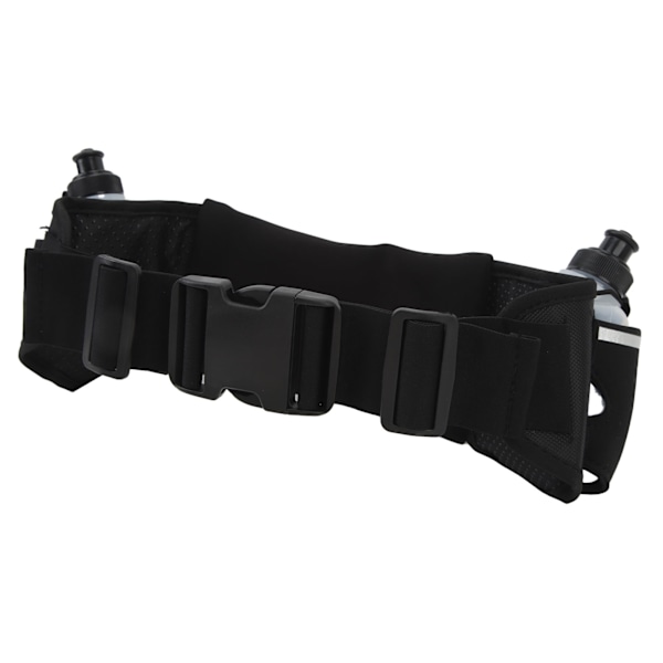 Vattenflaska Fanny Pack Multifunktions Sports Hydration Löparbälte med flaskor för telefoner Svart