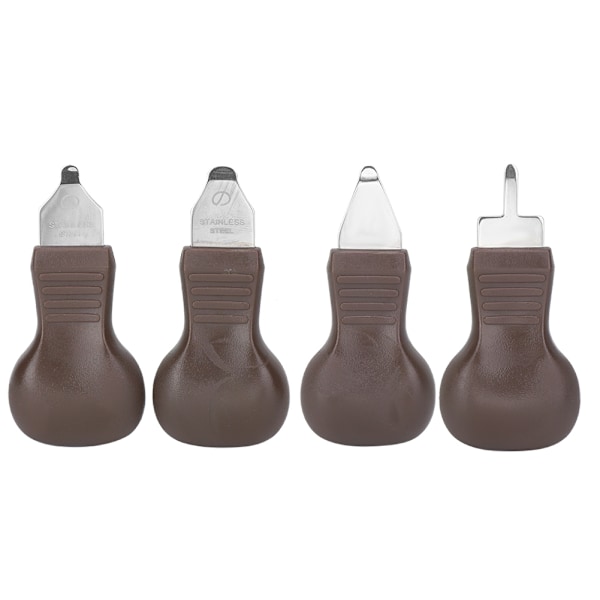 4st Metal Plastic Watch Pry Watch Case Remover Watch Reparation Tool Kit Brown