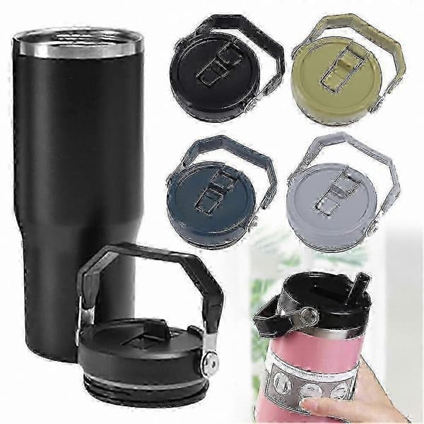 Läckagesäkert sugrörslock för Stanley 20oz 30oz mugglock Grey 1pc
