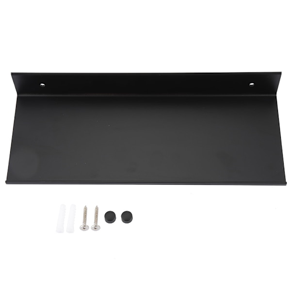 Sort badeværelse Enkellags Space Aluminium Matt Hylde (#50cm)