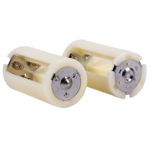 Universal 3 AA til D størrelse batterikonverter Adapterholder, 4 stk Hvid