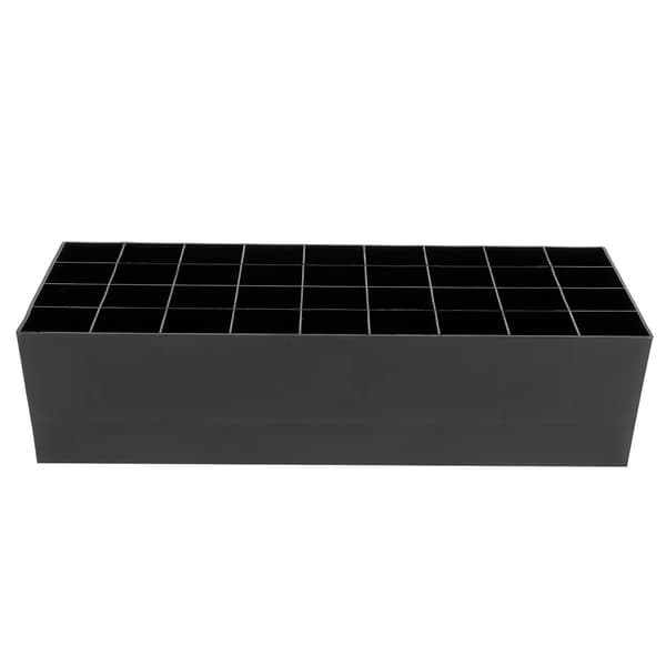 36 Gitre Makeup Organizer Opbevaringsboks Display Stand Kosmetisk Desktop Læbestiftholder Sort
