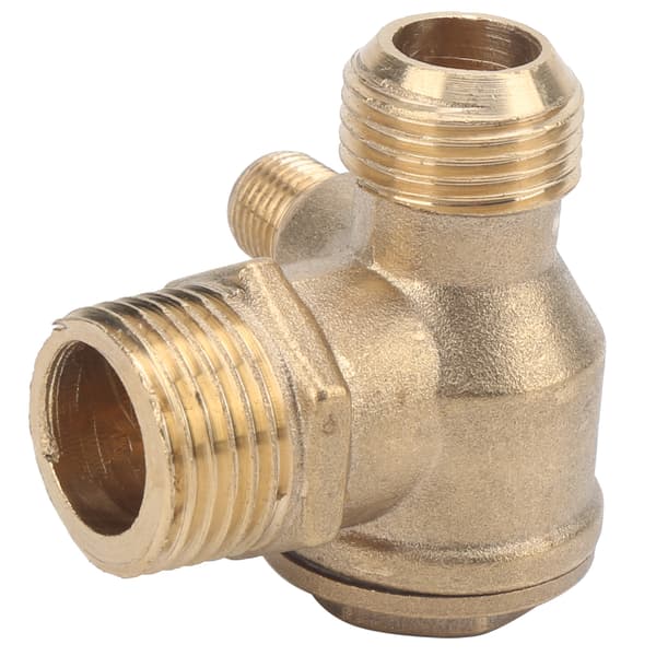 1-way Valve Brass Material Threaded Pneumatic Air Compressor Accessory 1/2x3/4-16x10