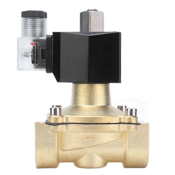 Messingmagnetventil To-vejs Glat overflade Nem installation Robust Holdbar Normalt åben magnetventil AC24V