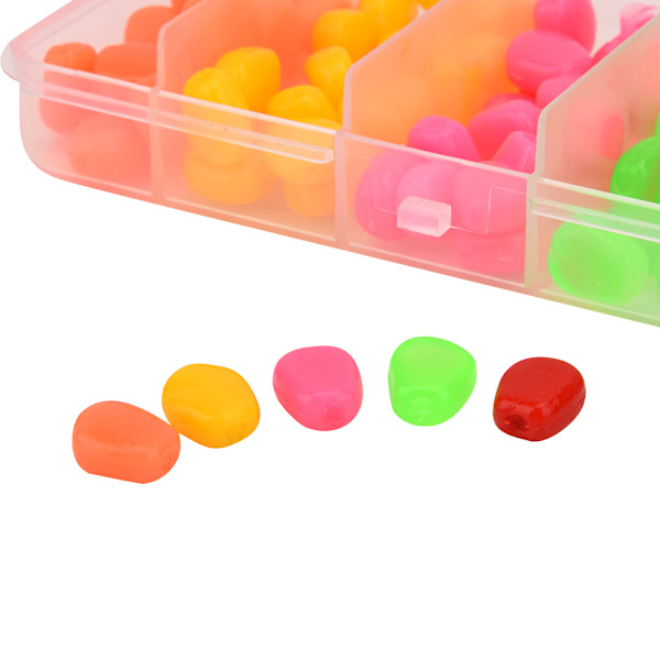 100 stk 5 farger PVC kunstig mais Myk fiske agn Smak Karpedrag tilbehørsett