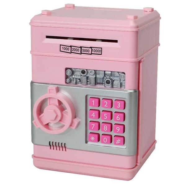 Piggy Bank Cash Coin Can Minibank Elektronisk Mynt Pengebank For Barn Pink