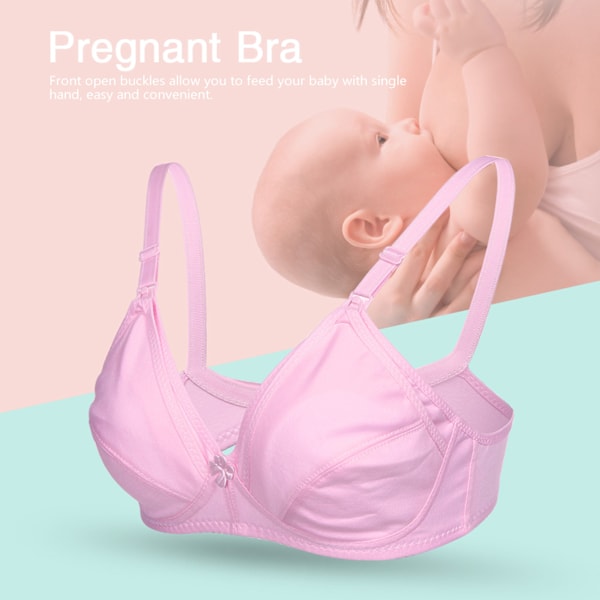 Amme-BH for gravide med åpen front i bomull (Rosa 34/75)