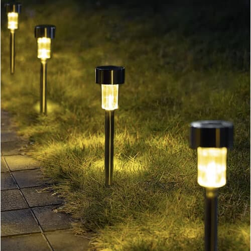 10-pak solcellelamper kompatibel med have sort black