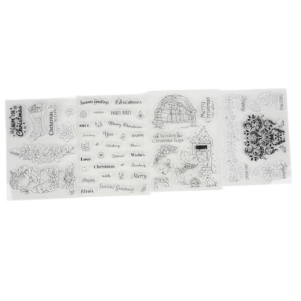 Transparent Stempel Håndkonto Transparent Stempel Gummistempel Dekorasjon Jul DIY Scrapbook