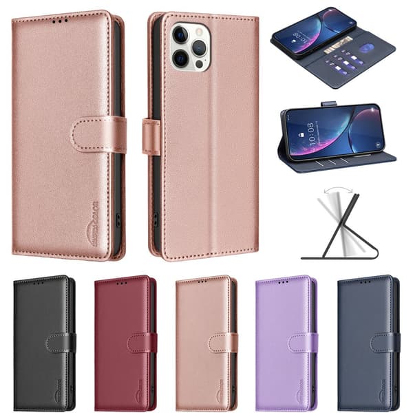 Kompatibel med iPhone 11 Pro Max Plånboksfodral med RFIDskydd och Magnetlås Lila